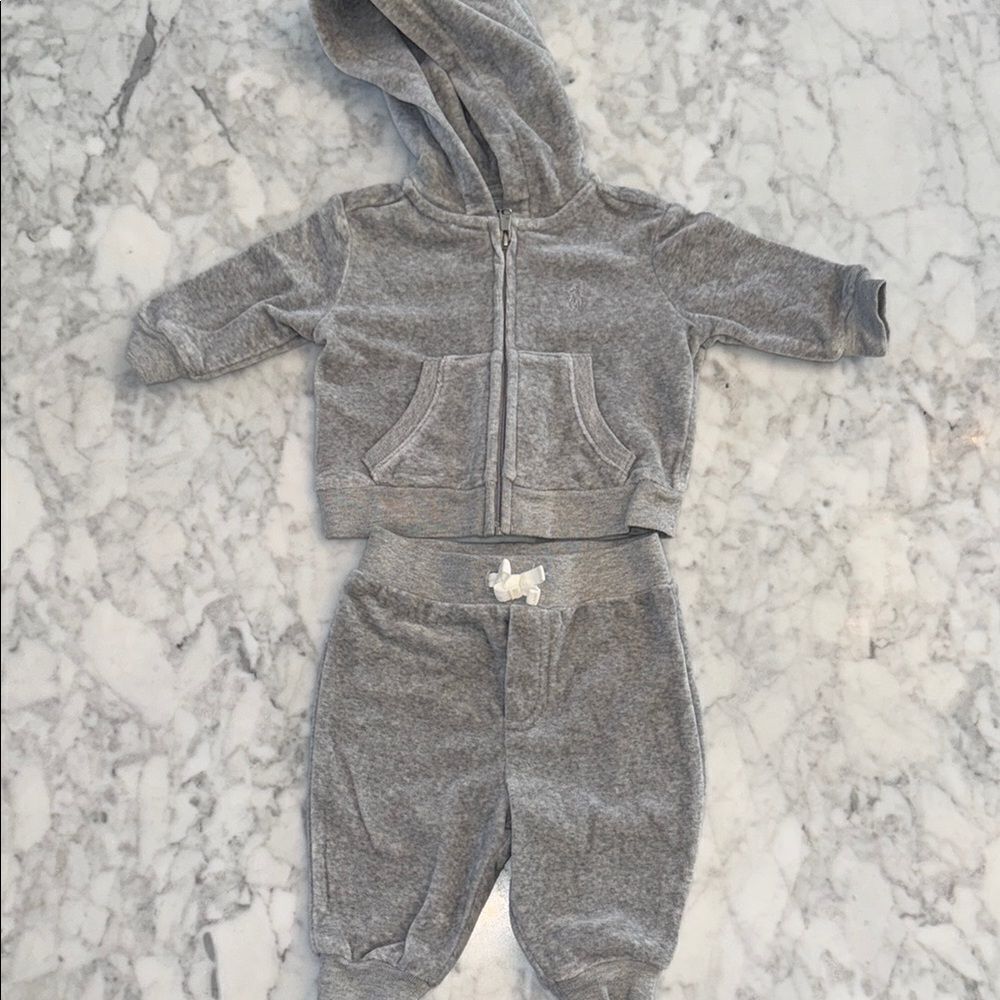 Ralph Lauren Gray Kids Jogger Set 3M